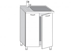 2.60.2мн Шкаф-стол на 600мм под накладную мойку с 2-мя дверцами в Очёре - ochyor.magazinmebel.ru | фото