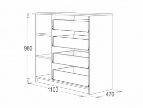 Комод 9 фант ясень анкор в Очёре - ochyor.magazinmebel.ru | фото - изображение 2