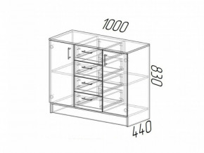 Комод К1000-2Д ЛДСП венге-лоредо в Очёре - ochyor.magazinmebel.ru | фото - изображение 2