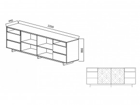 Комодино Moderno-2200 Ф2 в Очёре - ochyor.magazinmebel.ru | фото - изображение 4