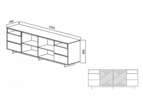 Комодино Moderno-2200 Ф3 в Очёре - ochyor.magazinmebel.ru | фото - изображение 5