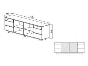 Комодино Moderno-2200 Ф4 в Очёре - ochyor.magazinmebel.ru | фото - изображение 4