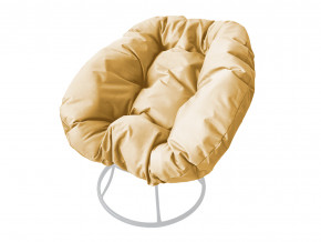 Кресло Пончик без ротанга бежевая подушка в Очёре - ochyor.magazinmebel.ru | фото