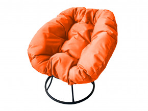 Кресло Пончик без ротанга оранжевая подушка в Очёре - ochyor.magazinmebel.ru | фото