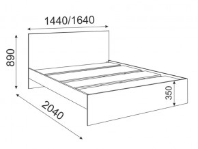 Кровать 1600 Осло модуль 5 в Очёре - ochyor.magazinmebel.ru | фото - изображение 2