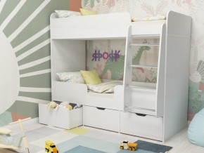 Кровать двухъярусная Малыш двойняшка белый в Очёре - ochyor.magazinmebel.ru | фото