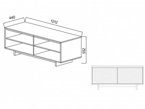 Тумба для ТВА Moderno-1200 Ф4 в Очёре - ochyor.magazinmebel.ru | фото - изображение 4